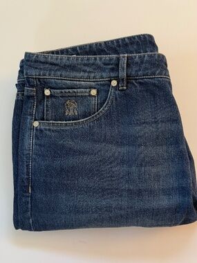 Brunello Cucinelli Dark Blue Denim Jeans